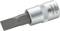 Screwdriver Bit, 6.5 mm flat, silver metal body with knurled grip, suitable for mechanical applications.