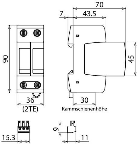DEHN 952122 DG M TT 2P ACI 385 FM Surge arrester 20 kA Piece 1 pc(s)-5
