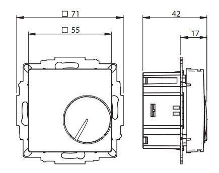 Eberle 547890054202 UTE 2100-RAL9016-M-55 Indoor thermostat Flush mount 1 pc(s)-1