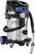 A silver industrial wet and dry vacuum cleaner by Nilfisk Alto with blue accents and multiple hoses.