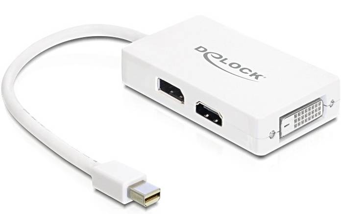 Delock 62630 DisplayPort / VGA / HDMI / DVI Adapter [1x Mini DisplayPort plug - 1x VGA socket, HDMI socket, DVI socket 2-1