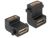 Delock 65510 HDMI Adapter [1x HDMI socket - 1x HDMI socket] Black gold plated connectors 0 m-2