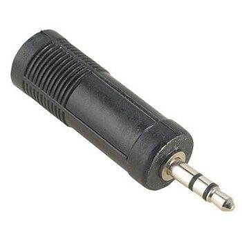 Hama 00043375 Jack Audio/phono Adapter [1x Jack plug 3.5 mm - 1x Jack socket 6.35mm] Black-1