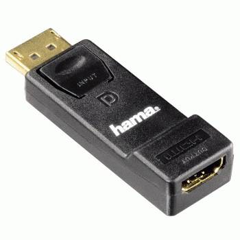 Hama 00054586 DisplayPort / HDMI Adapter [1x DisplayPort plug - 1x HDMI socket] Black-3