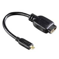 Hama 00083095 HDMI Adapter [1x HDMI socket D Micro - 1x HDMI socket] Black gold plated connectors 10.00 cm-2
