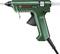 Bosch Hot Glue Gun PKP 18 E in green with black handle and cable, suitable for precise work with hot melt adhesive.
