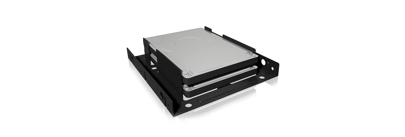 ICY BOX IB-AC643 Einbaurahmen für 2x 2,5" SSD/HDD in einem 3,5" Einschub, Metal 3.5" to 2.5" HDD caddy-2