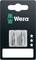 'Illustration of a Wera product packaging featuring two bits in a transparent cover, with the Wera logo and three stars positioned beside it.'