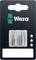 Two silver Wera bits in a black packaging with a transparent plastic window, pictured with the Wera logo.