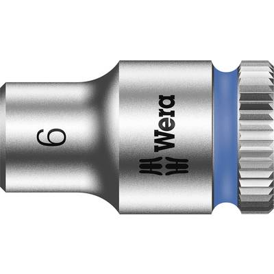 Wera hexagon socket bit, size 6, with blue ring.