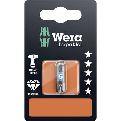 Wera 840/1 IMP DC Impaktor Bits SB SiS Hex bit 5 mm  Tool steel alloyed, DLC coated D 6.3 1 pc(s)