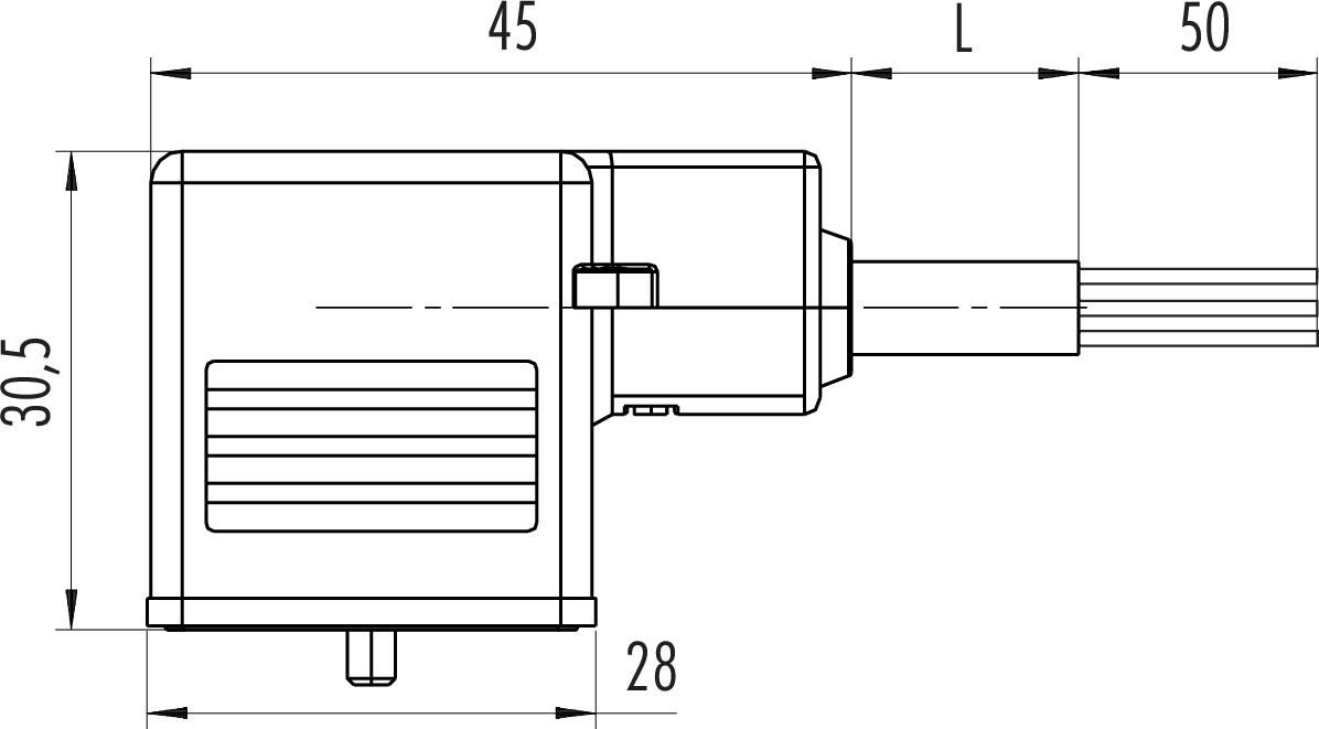 Magnetventilsteckose B molded Black Binder 32 5335 300 000 binder Content: 1 pc(s)-2
