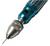 A blue, metallic mini drill with a fine drill bit at its tip. Suitable for precise craftsmanship and model making.