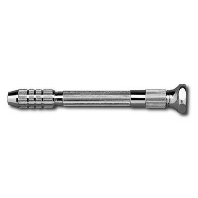 Small screwdriver with a knurled handle and interchangeable bit, suitable for precise assembly work.