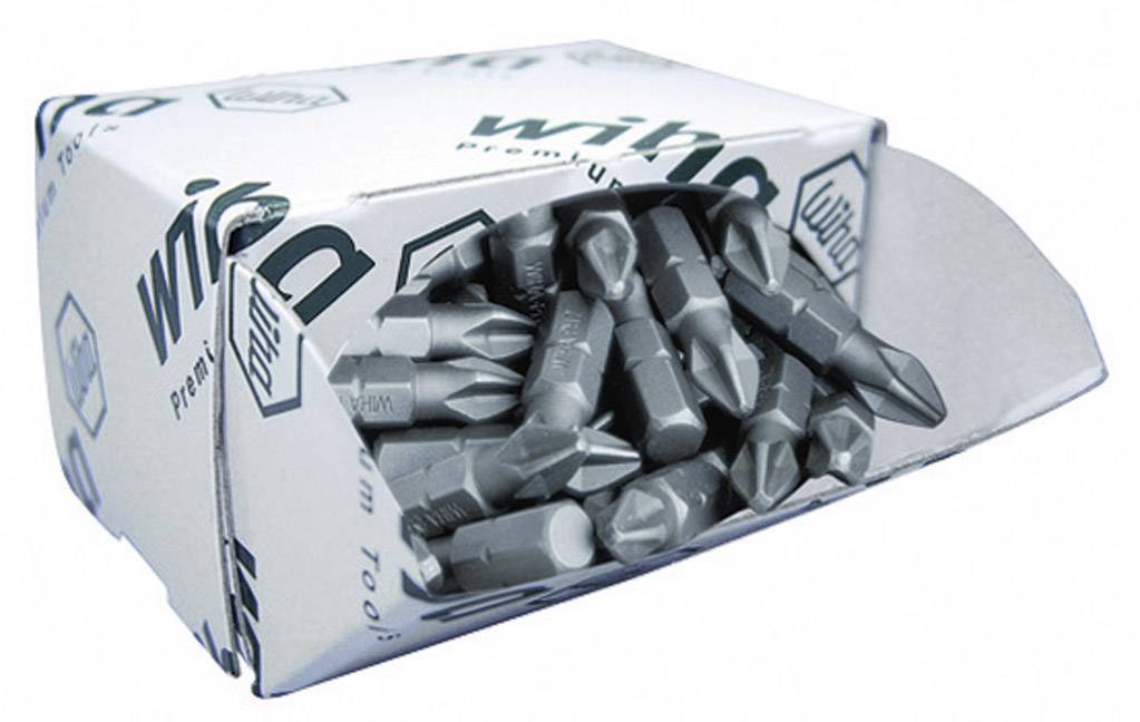 Wiha 08058 Philips bit PZ 3 Chromiumvanadium steel C 6.3 50 pc(s