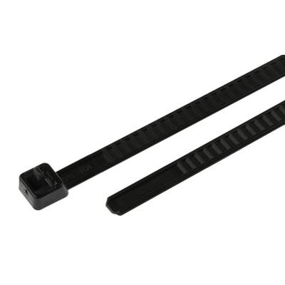HellermannTyton 115-00002 LR55R-HS-BK-Q1 Cable tie 196 mm 4.80 mm Black Releasable, Heat-resistant 25 pc(s)