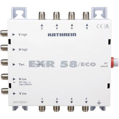 Kathrein EXR 58/ECO SAT multiswitch Inputs (multiswitches): 5 (4 SAT/1 terrestrial) No. of participants: 8 