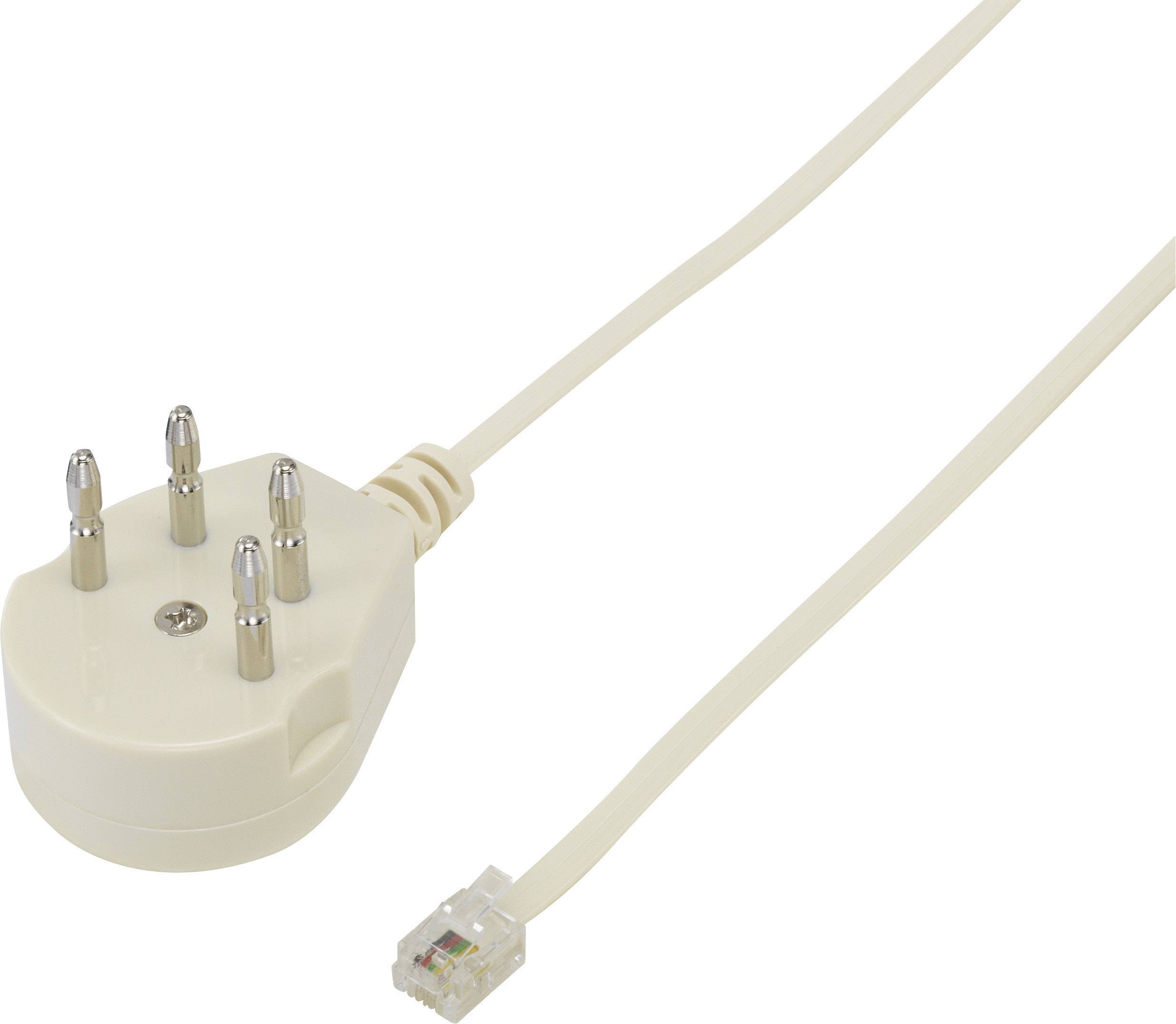 Phone Cable [1x Landline plug 1x RJ11 6p4c plug] 0.50 m
