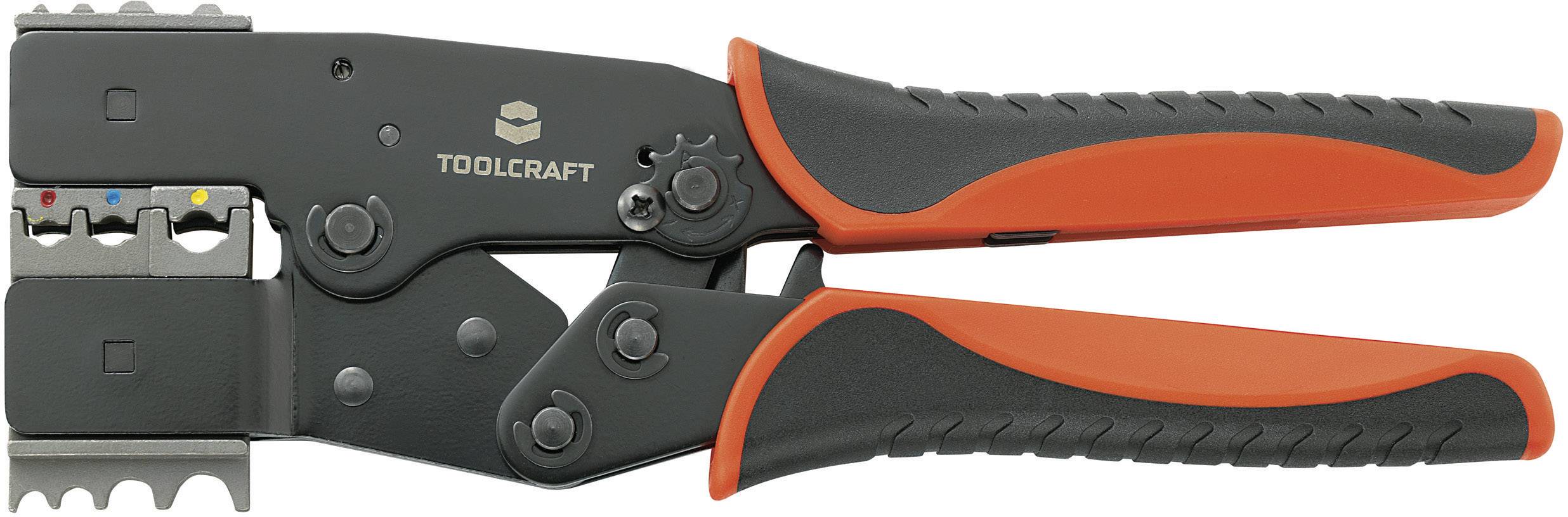 TOOLCRAFT 2-i-1 818644 Crimper Insulated blade terminals, Cable lugs, Butt connectors