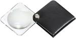 Leather impact magnifier square 60 mm 3.5 x royal black