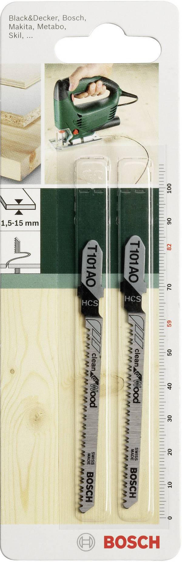 Bosch Accessories 2609256723 Jigsaw blade HCS, T101 AO 2 pc(s)