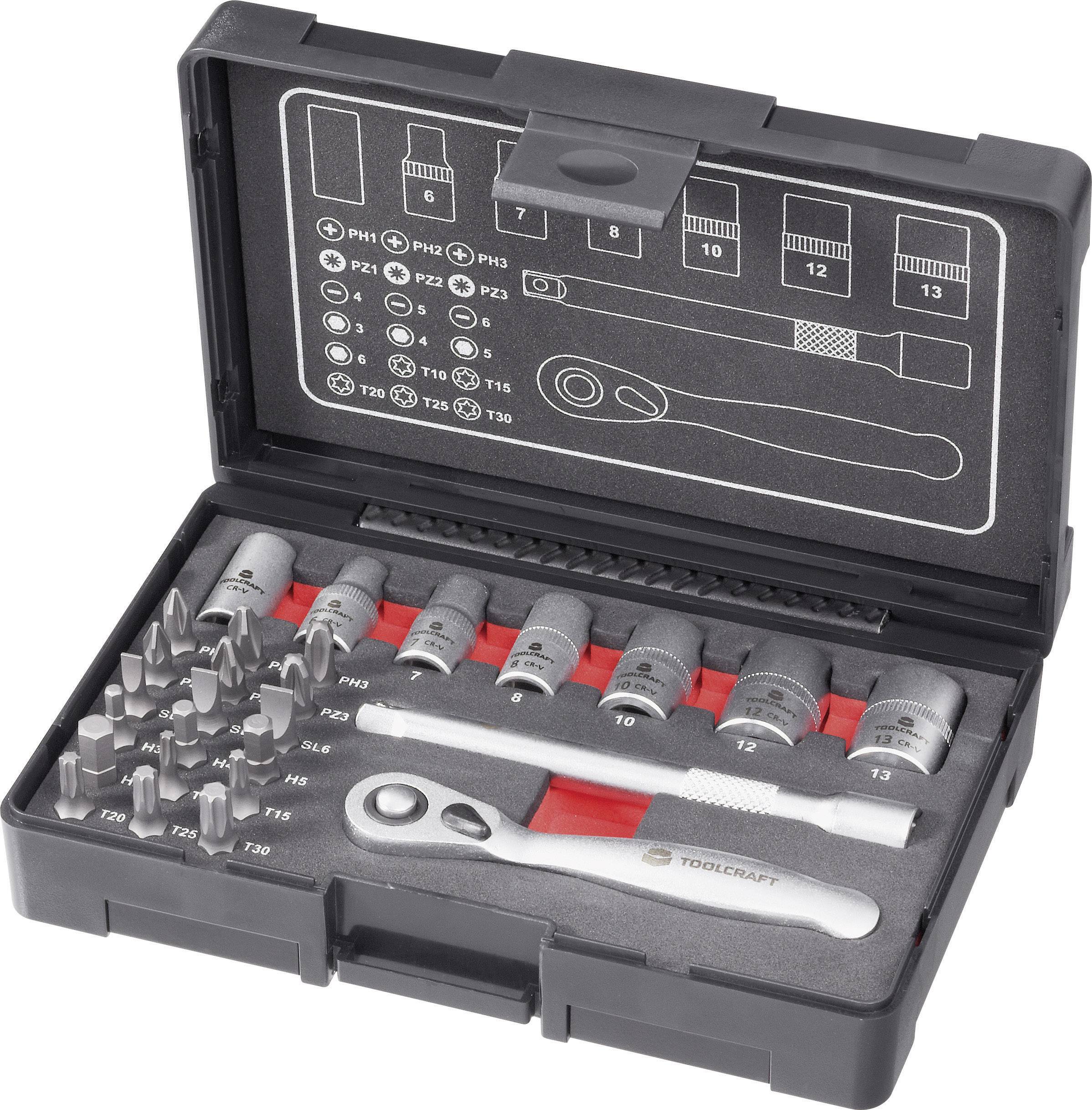 TOOLCRAFT Bit set Metric 1/4" (6.3 mm) 26-piece 819263-1