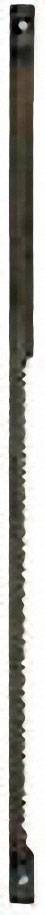 Metal saw blade with fine teeth, suitable for cutting metal or plastic parts.