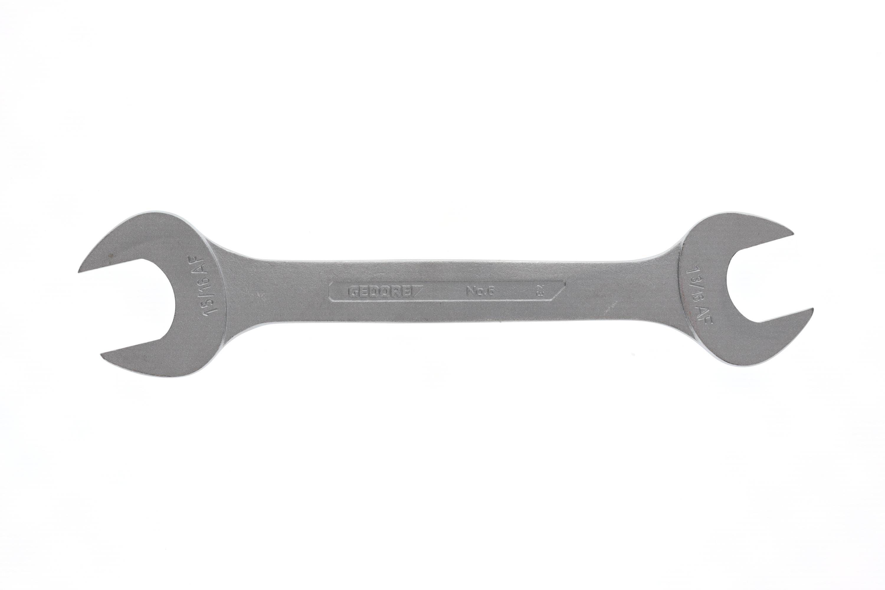 Gedore 6072310 6 1.3/16X1.5/16AF Double-ended open ring spanner Spanner size (inches) 1 3/16" - 1 5/16"-4