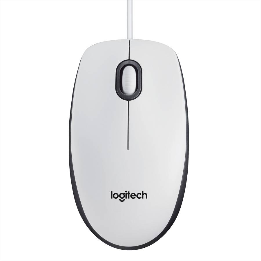 Logitech M100 Mouse USB Optical White 3 Buttons 1000 dpi-1