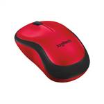 M220 SILENT wireless mouse, 2.4 GHz with USB receiver, 1000 DPI Optical Tracking, up to 18 months battery life, for left and right-handed people, for PC, Mac, laptop, red
