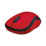 M220 SILENT wireless mouse, 2.4 GHz with USB receiver, 1000 DPI Optical Tracking, up to 18 months battery life, for left and right-handed people, for PC, Mac, laptop, red