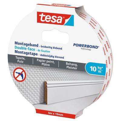 tesa WALLPAPER 77743-00000-00 Industrial tape tesa® Powerbond  White (L x W) 5 m x 19 mm 1 pc(s)