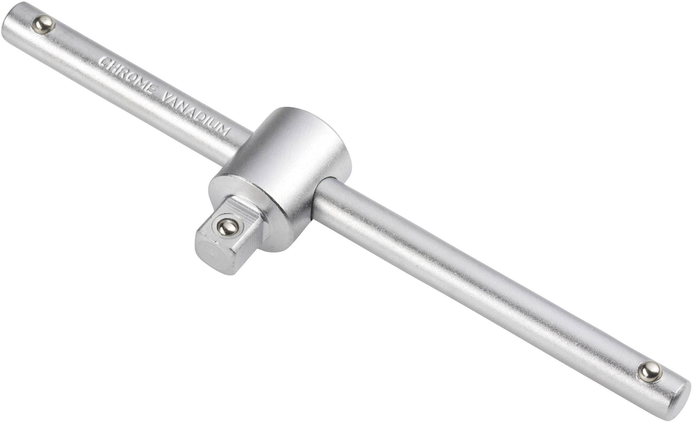 A chrome-plated T-bar socket wrench with a square drive and 'Chrome Vanadium' inscription, used for loosening bolts.