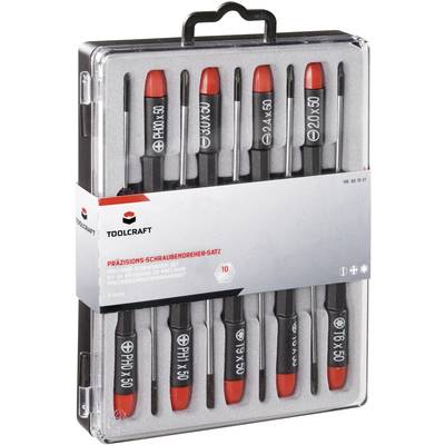 TOOLCRAFT  Electrical & precision engineering  Screwdriver set 9-piece Slot, Phillips, Star