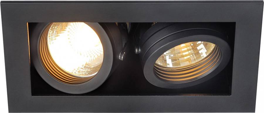 SLV 115520 Flush mount light GU10 Black (matt)-0