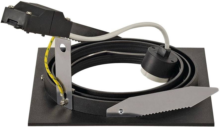 SLV 113830 New Tria 1 Flush mount light HV halogen, LED (monochrome) GU10 75 W Black (matt)-1
