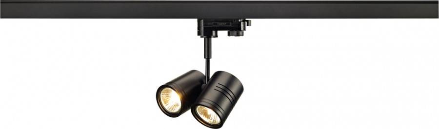 SLV BIMA High voltage mounting rail light GU10 Black (matt)