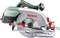 'Bosch Circular Saw PKS 66 A on a white background. Shows side view with handle, protective cover, and blade adjustment.'