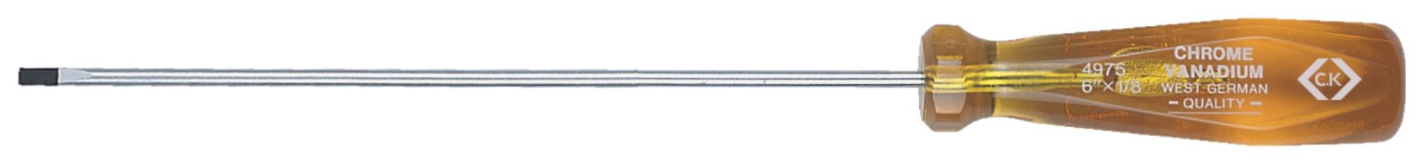 Cross-head screwdriver with transparent handle and chrome vanadium blade. Suitable for DIY and craft work.