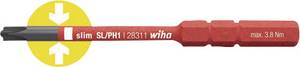 Wiha VDE-Wechselklinge slimVario Xeno Schlitz/PZ 2x75mm VDE Plus/Minus Interchangeable bit  SL/PZ 2   83 mm Compatible with Wiha Torque