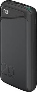 Goobay Goobay 53939 Powerbank 20000 mAh, Quick Charge, Power Delivery, LED-Anzeige Power bank 20000 mAh  LiPo  Black Status display