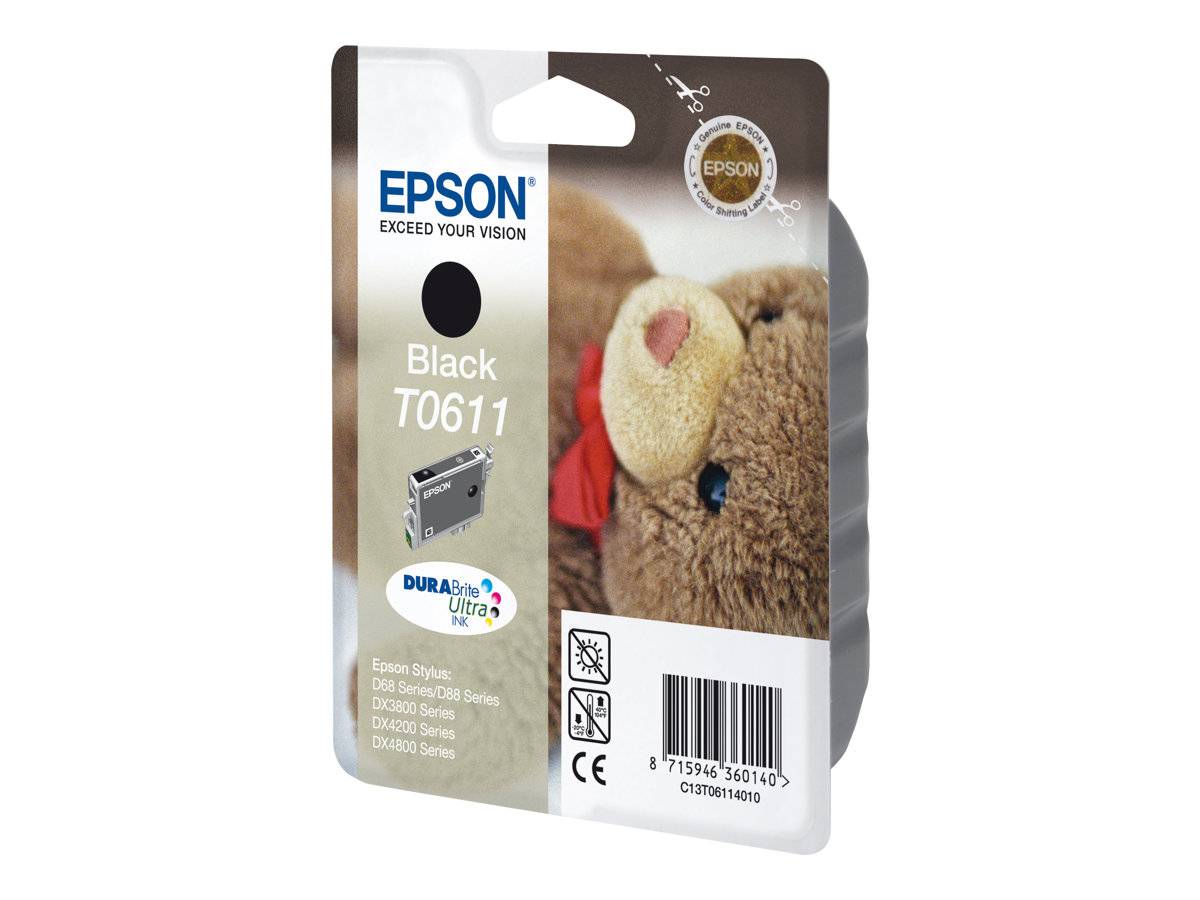 Epson Ink cartridge T0611 Original Black C13T06114010-5