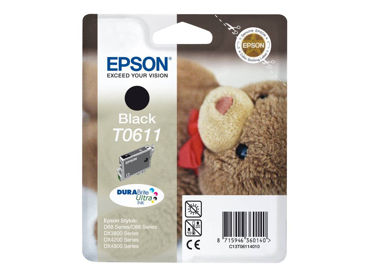 Epson Ink cartridge T0611 Original Black C13T06114010-6