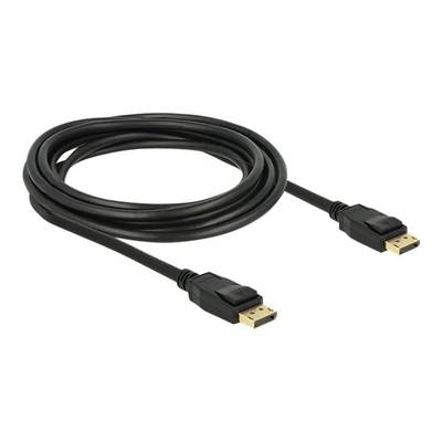 Delock DisplayPort Cable DisplayPort plug, DisplayPort plug 3.00 m Black 83807 gold plated connectors DisplayPort cable
