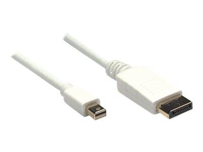 Manhattan Mini DisplayPort / DisplayPort Adapter cable Mini DisplayPort plug, DisplayPort plug 2.00 m White 393812 gold -5