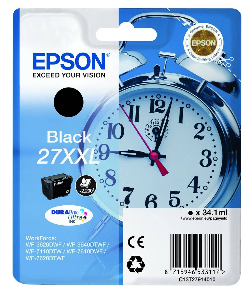Epson Ink cartridge 27XXL Original Black C 13 T 27914010-4