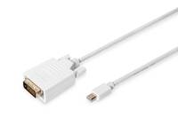 Digitus Mini DisplayPort / DVI Adapter cable Mini DisplayPort plug, DVI-D 24+1-pin plug 1.00 m White AK-340305-010-W scr-4