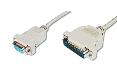 Digitus Series Cable [1x D-SUB plug 25-pin - 1x D-SUB socket 9-pin] 3.00 m Beige-4