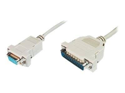 Digitus Series Cable [1x D-SUB plug 25-pin - 1x D-SUB socket 9-pin] 3.00 m Beige-5