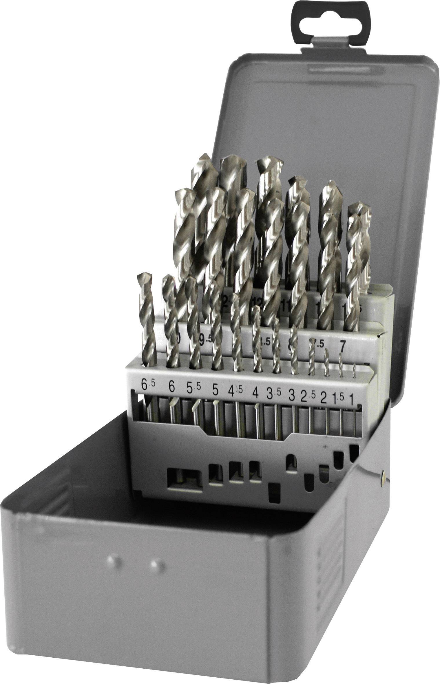 HSS Metal twist drill bit set 25piece TOOLCRAFT 821816 cobalt DIN 338